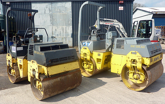 Two rollers in the yard